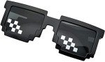 Thug Life Retro Black Pixelated Sunglasses
