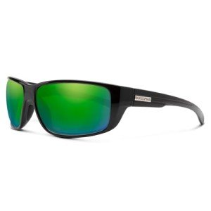 Milestone Polarized Sunglasses - Black Frame/Green Mirror