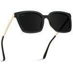 Chic Oversized Square Metal Frame Sunglasses
