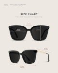 Chic Oversized Square Metal Frame Sunglasses