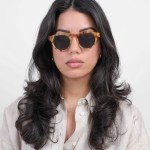 Illesteva Leonard Sunglasses - Amber & Grey Style