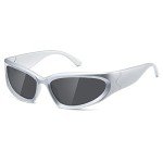 Y2K Wrap Around Polarized Oval Sunglasses