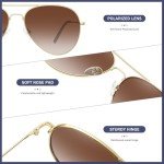 Classic Polarized Aviator Sunglasses for Everyone