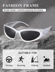 Y2K Wrap Around Polarized Oval Sunglasses