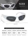 Y2K Wrap Around Polarized Oval Sunglasses
