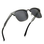 SUNGait Retro Polarized Half Frame Sunglasses