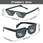 3 Pack Thug Life Pixel Mosaic Sunglasses