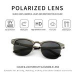 SUNGait Retro Polarized Half Frame Sunglasses