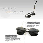 SUNGait Retro Polarized Half Frame Sunglasses