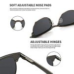 SUNGait Retro Polarized Half Frame Sunglasses