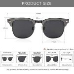 SUNGait Retro Polarized Half Frame Sunglasses