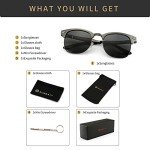 SUNGait Retro Polarized Half Frame Sunglasses