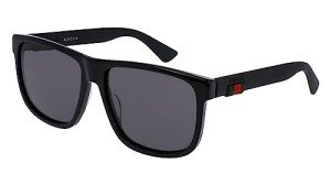 Gucci GG 0010 Black/Grey Designer Sunglasses