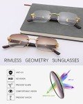 Pro Acme Rimless Rectangle Designer Sunglasses