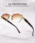 Pro Acme Rimless Rectangle Designer Sunglasses