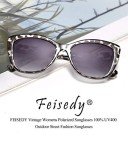 FEISEDY Women’s Polarized Vintage Cat Eye Sunglasses