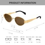 Retro Oval Designer Sunglasses - UV400 Protection