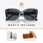 Tory Burch Blue Tortoise Cateye Sunglasses for Women