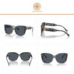 Tory Burch Blue Tortoise Cateye Sunglasses for Women