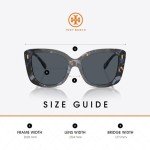 Tory Burch Blue Tortoise Cateye Sunglasses for Women