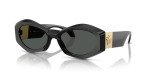 Versace Women's Black Frame Sunglasses with Grey Lenses