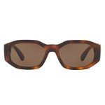 Versace Havana Frame Sunglasses with Dark Brown Lenses