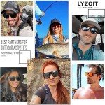 LYZOIT Oversized Polarized Square Sunglasses - Matte Black