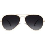 SOJOS Classic Polarized Aviator Sunglasses - Gold/Grey