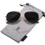 SOJOS Classic Polarized Aviator Sunglasses - Gold/Grey