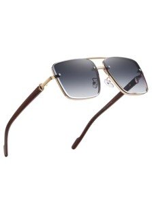 KAJILA Men's Large Square Sunglasses with UV Protection