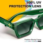VISOONE UV400 Rectangle Y2K Sunglasses for All