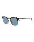 Thom Browne Navy Blue Gold Sunglasses with Blue Lens