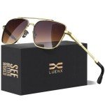 Stylish Polarized Aviator Sunglasses with Gradient Lenses