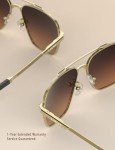 Stylish Polarized Aviator Sunglasses with Gradient Lenses
