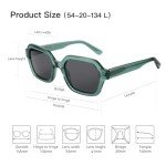 ZENOTTIC Retro Polarized Hexagon Sunglasses for Women