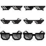 6 Pack Thug Life Pixel Sunglasses for Everyone