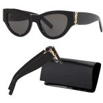 Saint Laurent Cat-Eye Sunglasses with Eyewear Kit