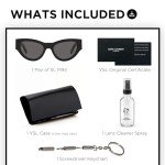 Saint Laurent Cat-Eye Sunglasses with Eyewear Kit