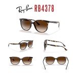 Ray-Ban RB4378 Brown Gradient Square Sunglasses
