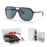 Ray-Ban Bill RB2198 Havana Blue Square Sunglasses