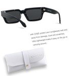ANDWOOD Chunky Retro Square Frame Sunglasses
