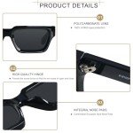 ANDWOOD Chunky Retro Square Frame Sunglasses