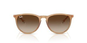 Ray-Ban Erika Round Sunglasses, Rubber Beige/Brown