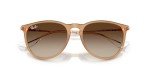 Ray-Ban Erika Round Sunglasses, Rubber Beige/Brown
