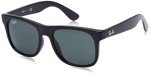 Ray-Ban Justin Square Sunglasses - Black/Green 48mm