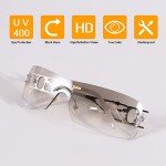 SENMARIES Rimless Y2K Rectangle Vintage Sunglasses