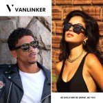 VANLINKER Retro Thick Square Sunglasses for All