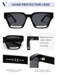 VANLINKER Retro Thick Square Sunglasses for All