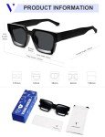 VANLINKER Retro Thick Square Sunglasses for All