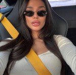 Chic Retro Oval Gold Metal Sunglasses